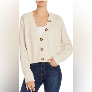 Line and dot cardigan